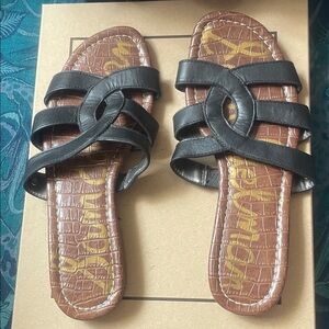 Sam Edelman Black Strappy Slide Sandal